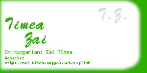 timea zai business card